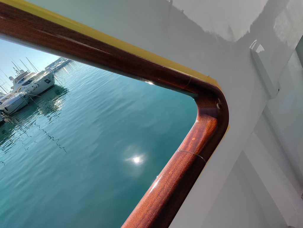 Yacht teak cap rail project