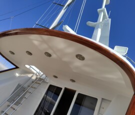Yacht teak cap rail project