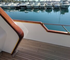 Yacht teak cap rail project