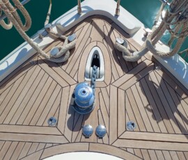 Yacht teak deck work
